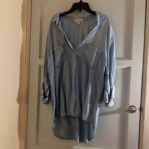 Cloth & Stone Sky Blue Casual Shirt